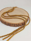 Bileklik Boy Hematit Taşı Arpa Kesim Yarım Dizi 4*5.5mm (49642) (18CM UZUNLUĞUNDADIR) - 3