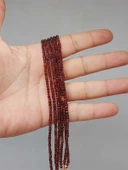 Bileklik Boy Lal (GRANAT) (GARNET) Taşı Küp Şekilli Dizi 2mm Yarım Dizi (17CM UZUNLUĞUNDADIR) thumbnail 1