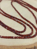 Bileklik Boy Lal (GRANAT) (GARNET) Taşı Küp Şekilli Dizi 2mm Yarım Dizi (17CM UZUNLUĞUNDADIR) thumbnail 3