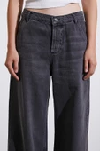 Yüksel Bel Geniş Paça Jean Füme thumbnail 5