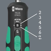 Wera 7515 Kraftform Safe-Torque Speed Torklu Tornavida, 2-6 Nm, 1/4" x 2.0 Nm x 3.0 Nm x 4.0 Nm x 5.0 Nm x 6.0 Nm x 147. - 4