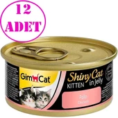 Gimpet Shiny Cat Tavuklu Yavru Kedi Konservesi 70 Gr 12 AD - 2