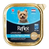 Reflex Plus Jöle İçinde Ringa Balığı ve Karides Küçük Irk Köpek Konservesi 85 Gr - 1