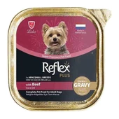 Reflex Plus Sos İçinde Et Parçacıklı Dana Etli Mini ve Küçük Irk Yetişkin Köpek Konservesi 85 Gr - 1