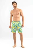 Blackspade Erkek Uzun Deniz Şort Mayo Tropik Sarı - 1
