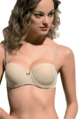 Bella Donna 11033 Push-Up & Destekli Balenli Straplez Sütyen thumbnail 11