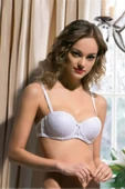 Bella Donna 11035 Dantelli Destekli Push-Up Straplez Sütyen - 4