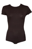Malabadi 138 Kadın Modal Kısa Kol USA & Bisiklet Yaka Çıtçıtlı Body & Bodysuit - 12