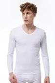 Malabadi 059 Erkek V Yaka Uzun Kol Likralı Modal Body - 1