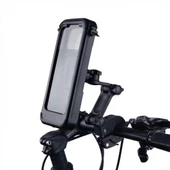 Polham Motosiklet, Scooter İçin Gidona Takılan Universal Bisiklet Telefon Tutucu, Su Geçirmez Titremez - 1