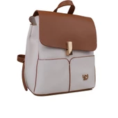 Levidor Beyaz Çift Renkli Kadın Küçük Boy Sırt Çantası thumbnail 1