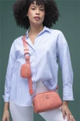 Benetton Mercan Monogram Eskitme Kadın Çapraz Çanta BNT 1278 - 2