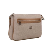 Benetton Bej Eskitme Monogram Kadın Çapraz Çanta BNT 1276 thumbnail 1