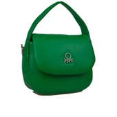 Benetton Yeşil Nappa Düz Kadın Küçük El Çantası BNT 1272 thumbnail 1