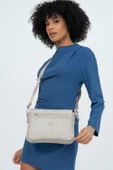 Benetton Taş Eskitme Monogram Kadın Çapraz Çanta BNT 1276 - 2