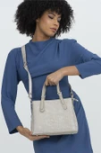 Benetton Taş Monogram Eskitme Kadın El Çantası BNT 1316 thumbnail 2