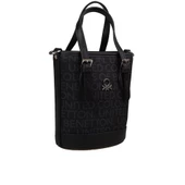 Benetton Siyah Monogram Eskitme Kadın Küçük El Çantası BNT 1329 thumbnail 1