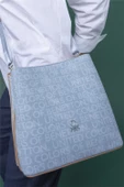 Benetton Mavi Monogram Eskitme Kadın Çapraz Çanta BNT 1298 - 3