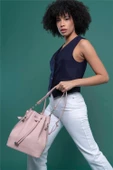Benetton Pudra Monogram Eskitme Kadın Kol Çantası BNT 1313 - 3