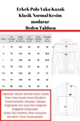 Erkek Siyah Kazak Polo Yaka Yünlü Klasik Normal Kesim RAR00645 - 6