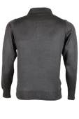 Erkek Gri Kazak Polo Yaka Yünlü Klasik Normal Kesim RAR00649 - 4