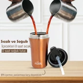 Any Morning SI232021 İki Ağızlı Termos Mug Bakır 400 ml - 11