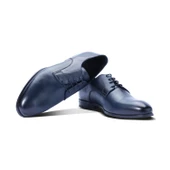 Erkek Hakiki Deri Lacivert Klasik Ayakkabı - 2