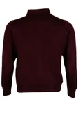 Erkek Bordo Kazak Polo Yaka Yünlü Klasik Normal Kesim RAR00653 - 4