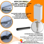 Modilayn EMİR 40 x 88 x 32,5 cm Kapaklı ve Çekmeceli Çok Amaçlı Banyo&Mutfak Dolabı - 5