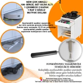Modilayn BİRCE M-60 x 87 x 48 cm Set Üstü Ocak ve Çekmeceli Raflı Mutfak Dolabı - 6