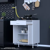 Modilayn BİRCE M-60 x 87 x 48 cm Set Üstü Ocak ve Çekmeceli Raflı Mutfak Dolabı - 4