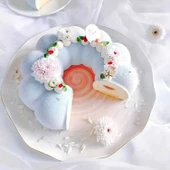 Silikon Yuvarlak Bulut Mousse Kek ve Pasta Kalıbı, Ø:19 Cm H: 6 Cm - 3