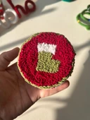 Yılbaşı temalı Punch bardak altlık seti - 2