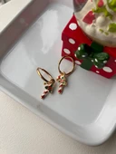 Yılbaşı temalı çelik küpe thumbnail 2