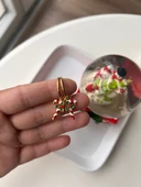 Yılbaşı temalı çelik küpe thumbnail 1