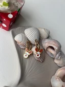 Yılbaşı temalı çelik küpe thumbnail 4