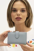 Benetton Mavi Nano Orta Boy Kartlık Kadın Cüzdan BNT 1300 - 2