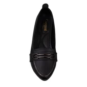 Trend Adımlar Siyah Yumuşak Taban Kadın Günlük Babet - 4