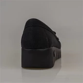 Trend Adımlar Siyah Comfort Stride Dolgu Topuk Kadın Ayakkabı - 4