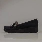 Trend Adımlar Siyah Comfort Stride Dolgu Topuk Kadın Ayakkabı - 3