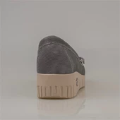 Trend Adımlar Füme Denim Comfort Fiyonklu Dolgu Topuk Kadın Ayakkabı - 4