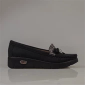 Trend Adımlar Siyah Comfort Stride Dolgu Topuk Kadın Ayakkabı - 2