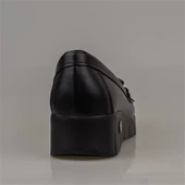 Trend Adımlar Siyah Comfort Stride Suni Dolgu Topuk Kadın Ayakkabı - 4