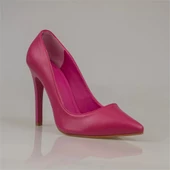 Trend Adımlar Fuşya Kadın İnce Topuklu Sivri Burun Stiletto - 2