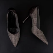 Trend Adımlar Platin Crystal Glam Kadın Şeffaf Sim Kaplama Stiletto - 5