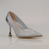 Trend Adımlar Gümüş Crystal Glam Kadın Şeffaf Sim Kaplama Stiletto thumbnail 2