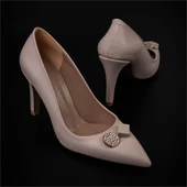 Trend Adımlar Krem Elegansia Kadın İnce Topuklu Klasik Ayakkabı thumbnail 6