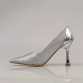 Trend Adımlar Gümüş Crystal Glam Kadın Şeffaf Sim Kaplama Stiletto thumbnail 3