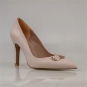 Trend Adımlar Krem Elegansia Kadın İnce Topuklu Klasik Ayakkabı thumbnail 2