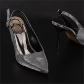 Trend Adımlar Platin Elegance Satin Kadın Parlak Saten Klasik Ayakkabı - 6